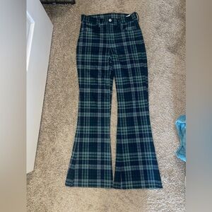 American Eagle Plaid Flare Pants